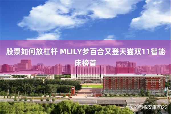 股票如何放杠杆 MLILY梦百合又登天猫双11智能床榜首